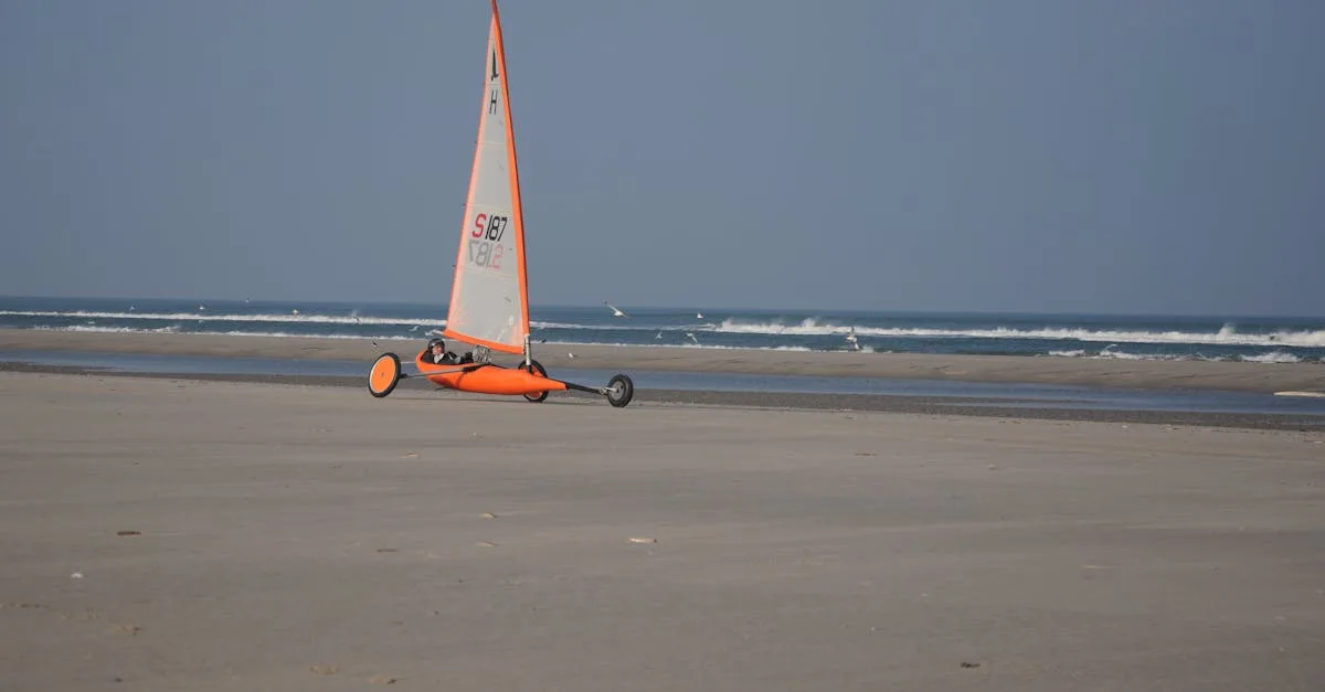 découvrez le land sailing, une activité sportive alliant vitesse et sensations fortes sur terre grâce à une voile adaptée et un châssis léger.